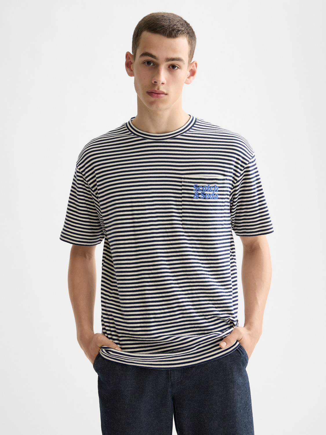 Double face pocket t-shirt - Scotch & Soda AU