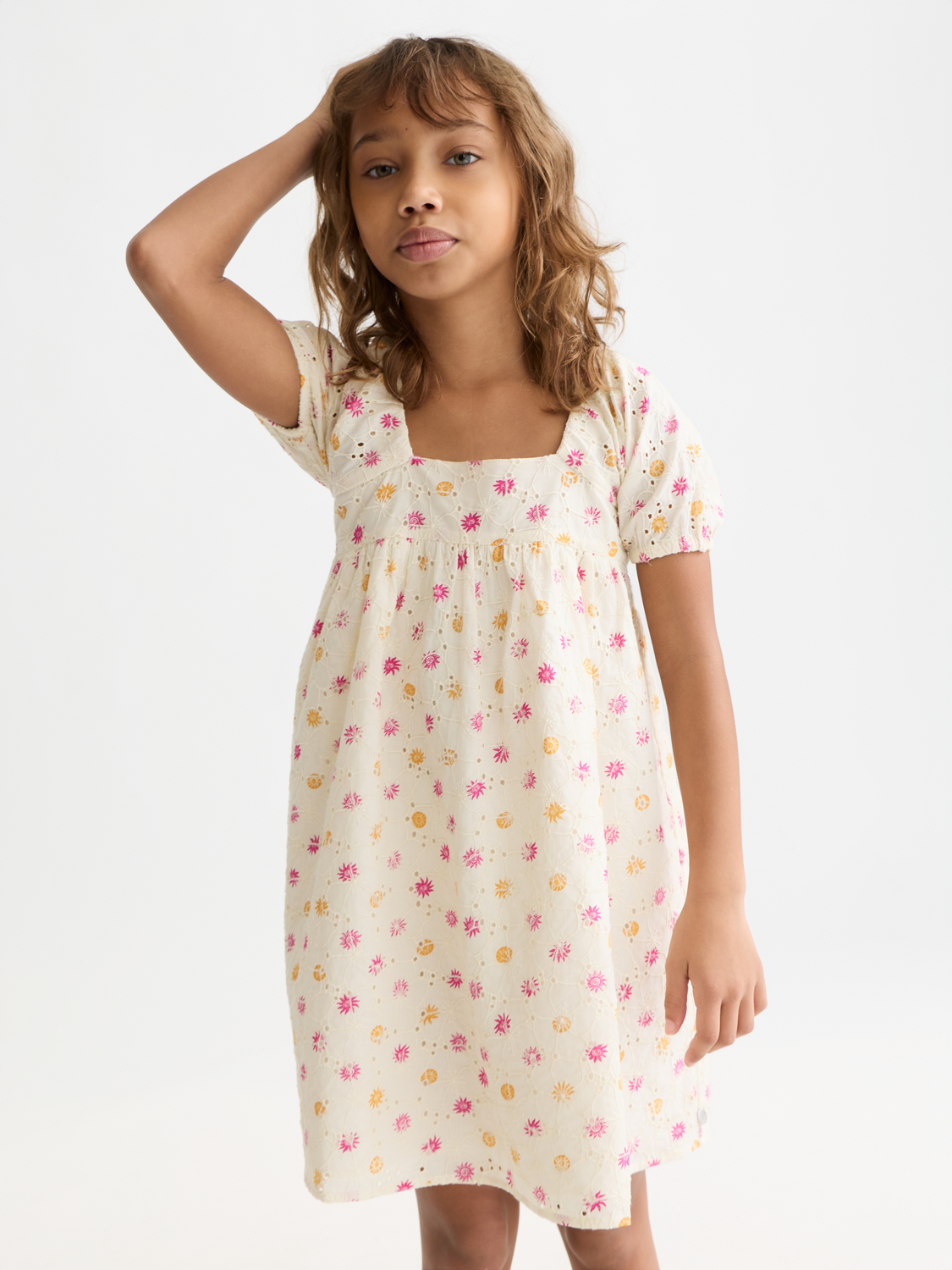 Kids - Embroidered printed dress - Scotch & Soda AU