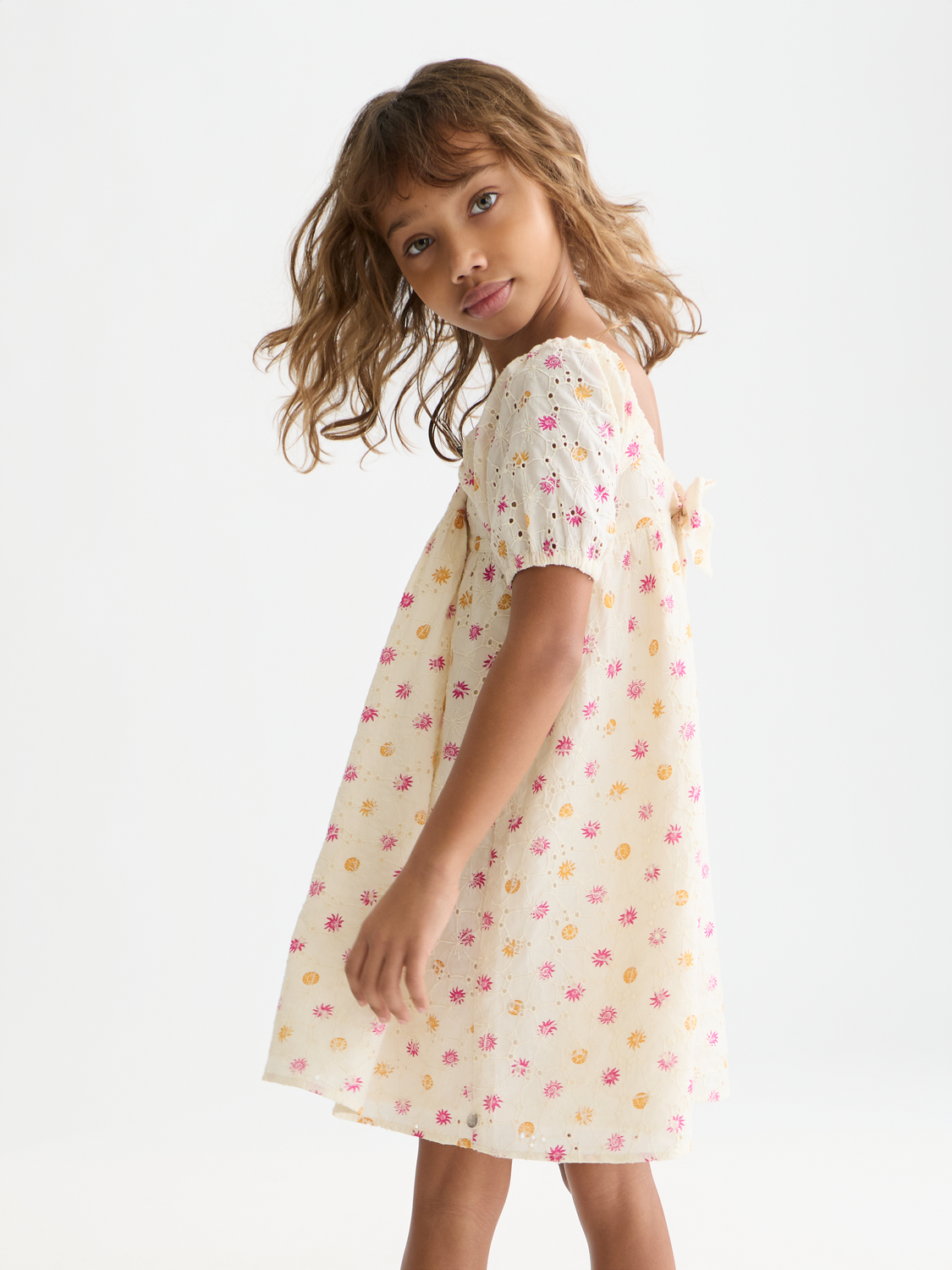 Kids - Embroidered printed dress - Scotch & Soda AU
