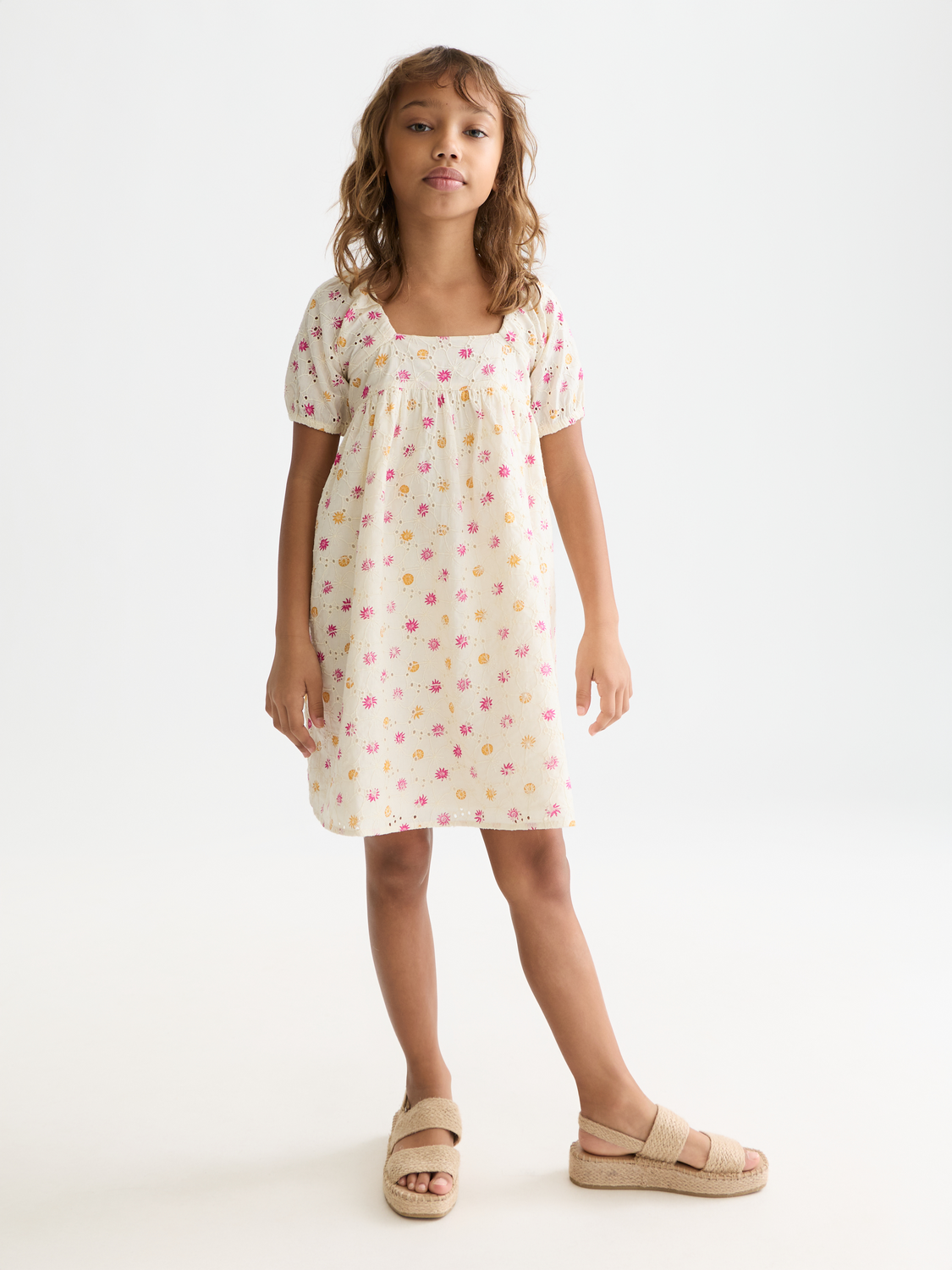 Kids - Embroidered printed dress - Scotch & Soda AU