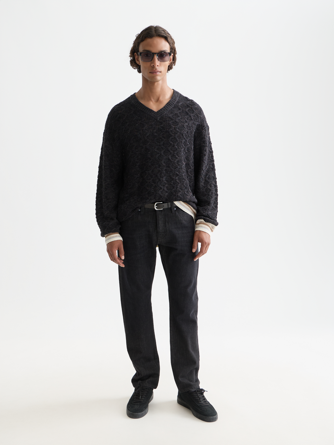 V-neck cable pullover - Scotch & Soda AU