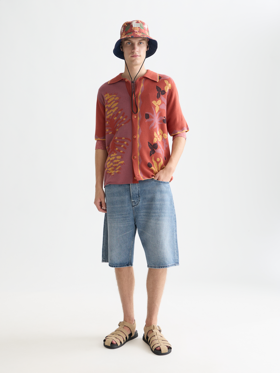 Knitted jaquard short sleeved shirt - Scotch & Soda AU