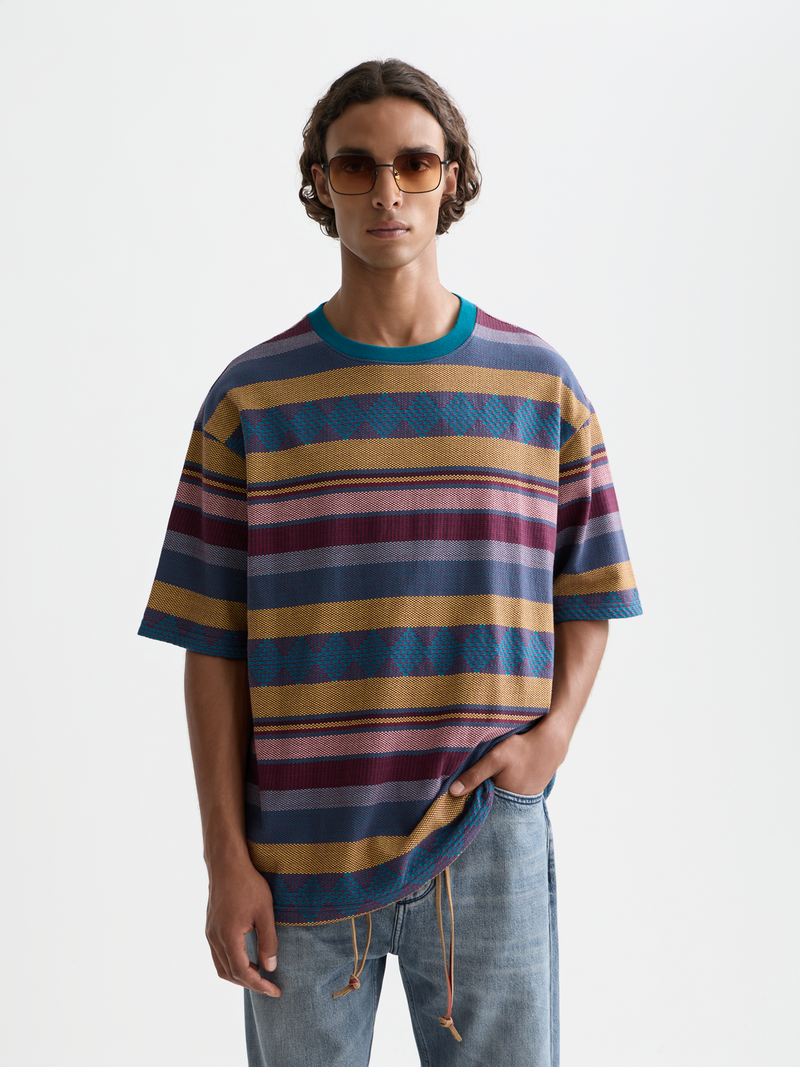 Jacquard knitted t-shirt - Scotch & Soda AU