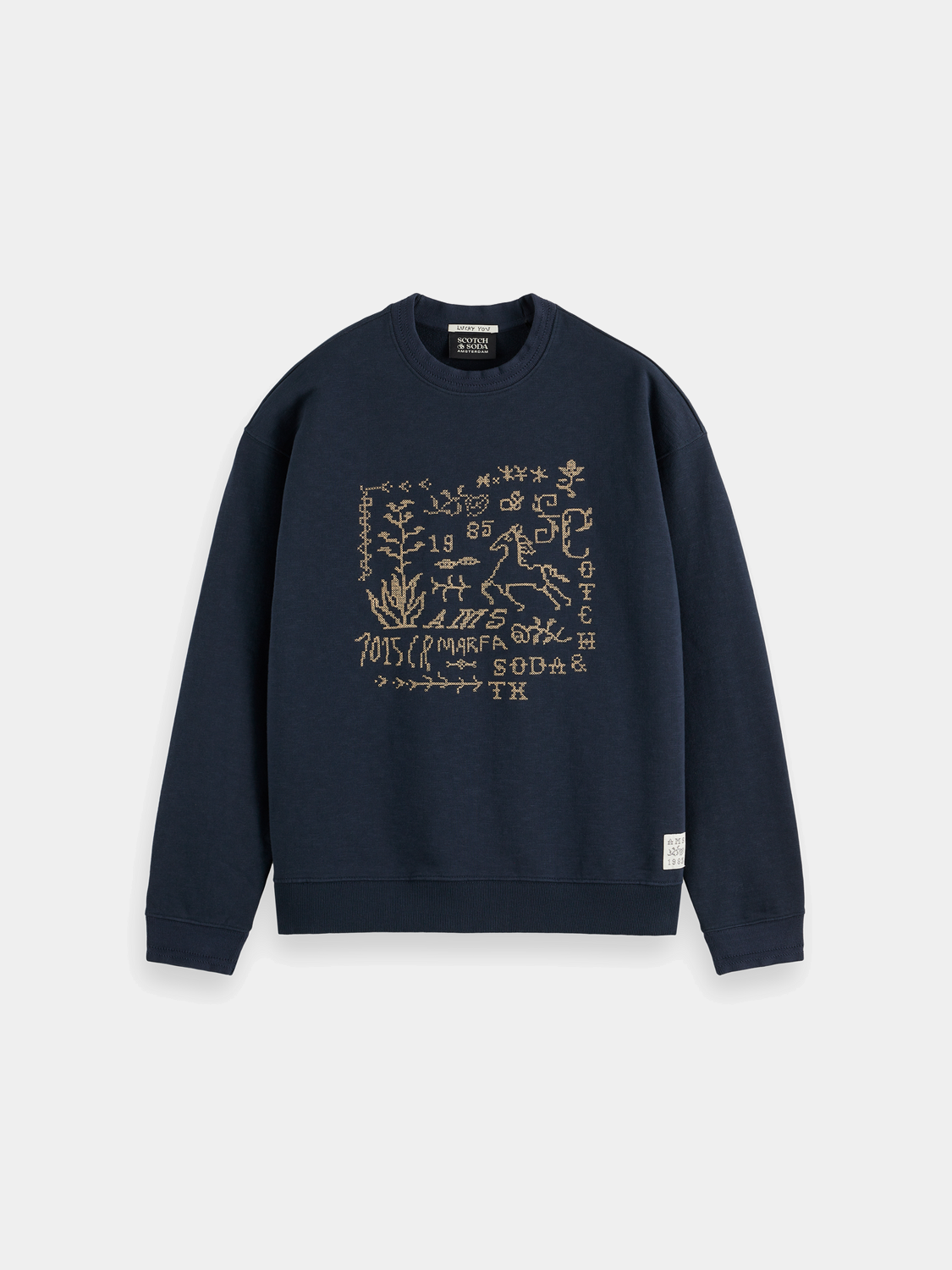 Embroidered artwork sweatshirt - Scotch & Soda AU