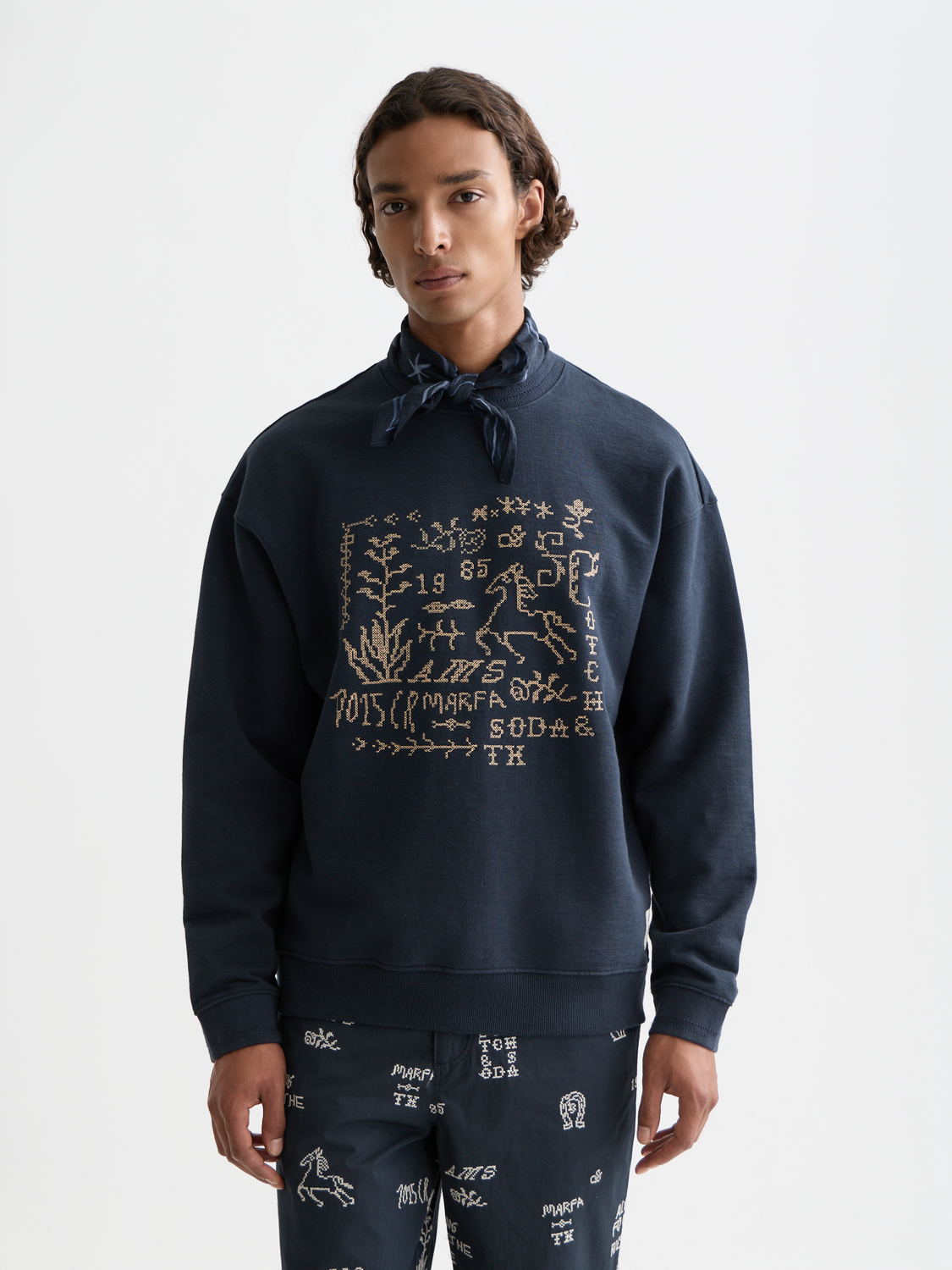 Embroidered artwork sweatshirt - Scotch & Soda AU
