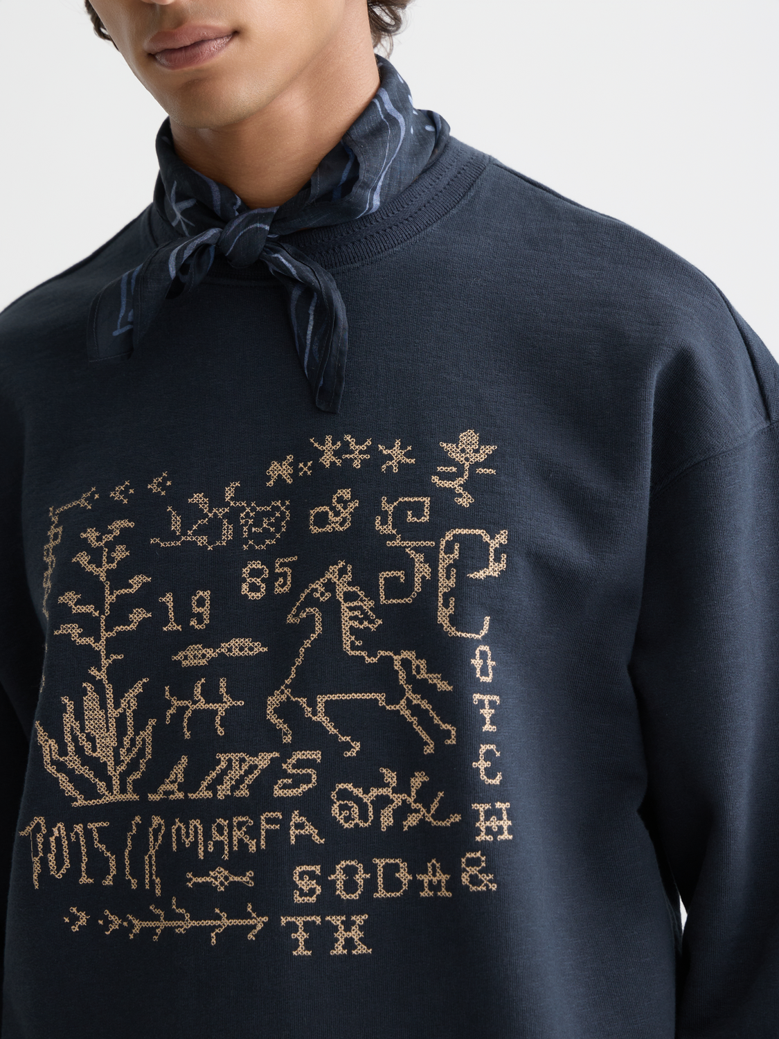 Embroidered artwork sweatshirt - Scotch & Soda AU