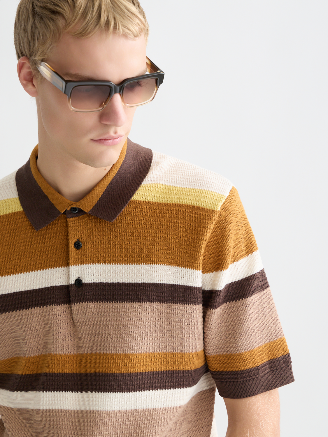 Knitted striped polo - Scotch & Soda AU