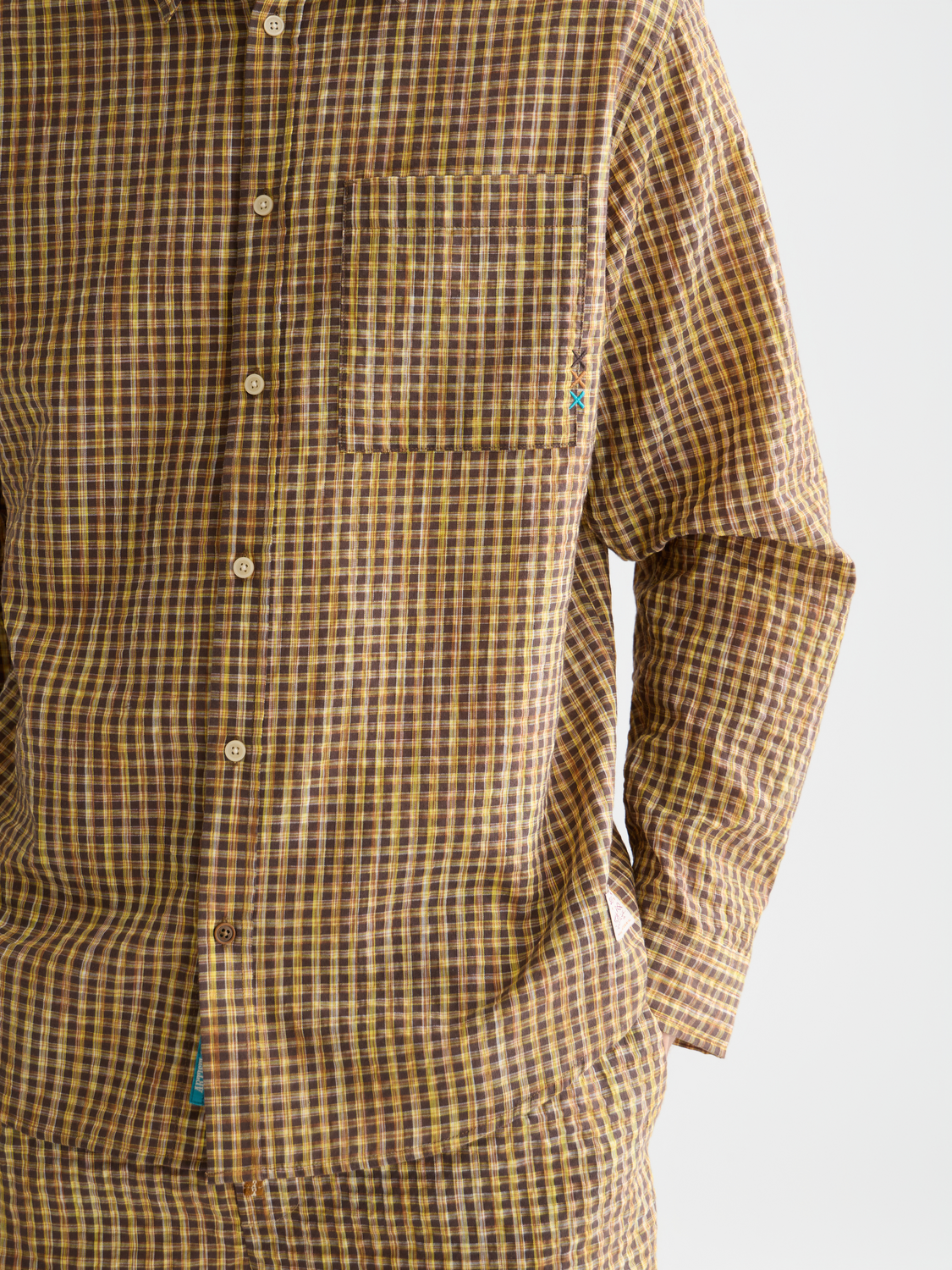 Seersucker micro-check shirt - Scotch & Soda AU
