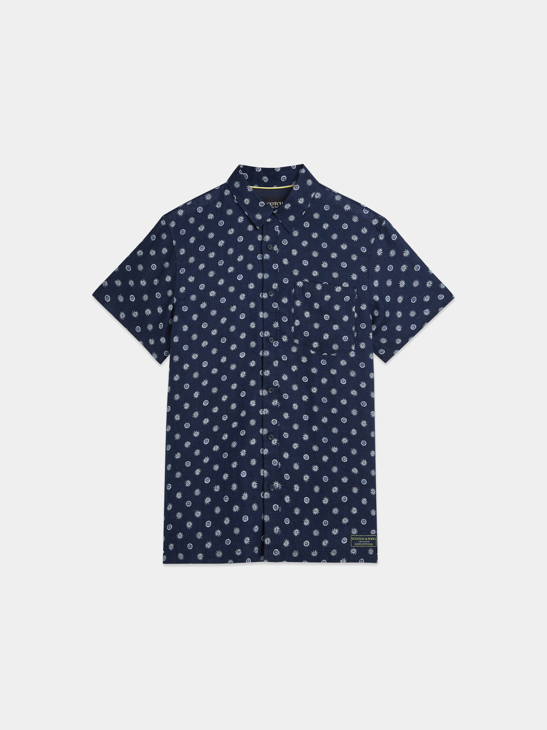 Printed short sleeved linen shirt - Scotch & Soda AU