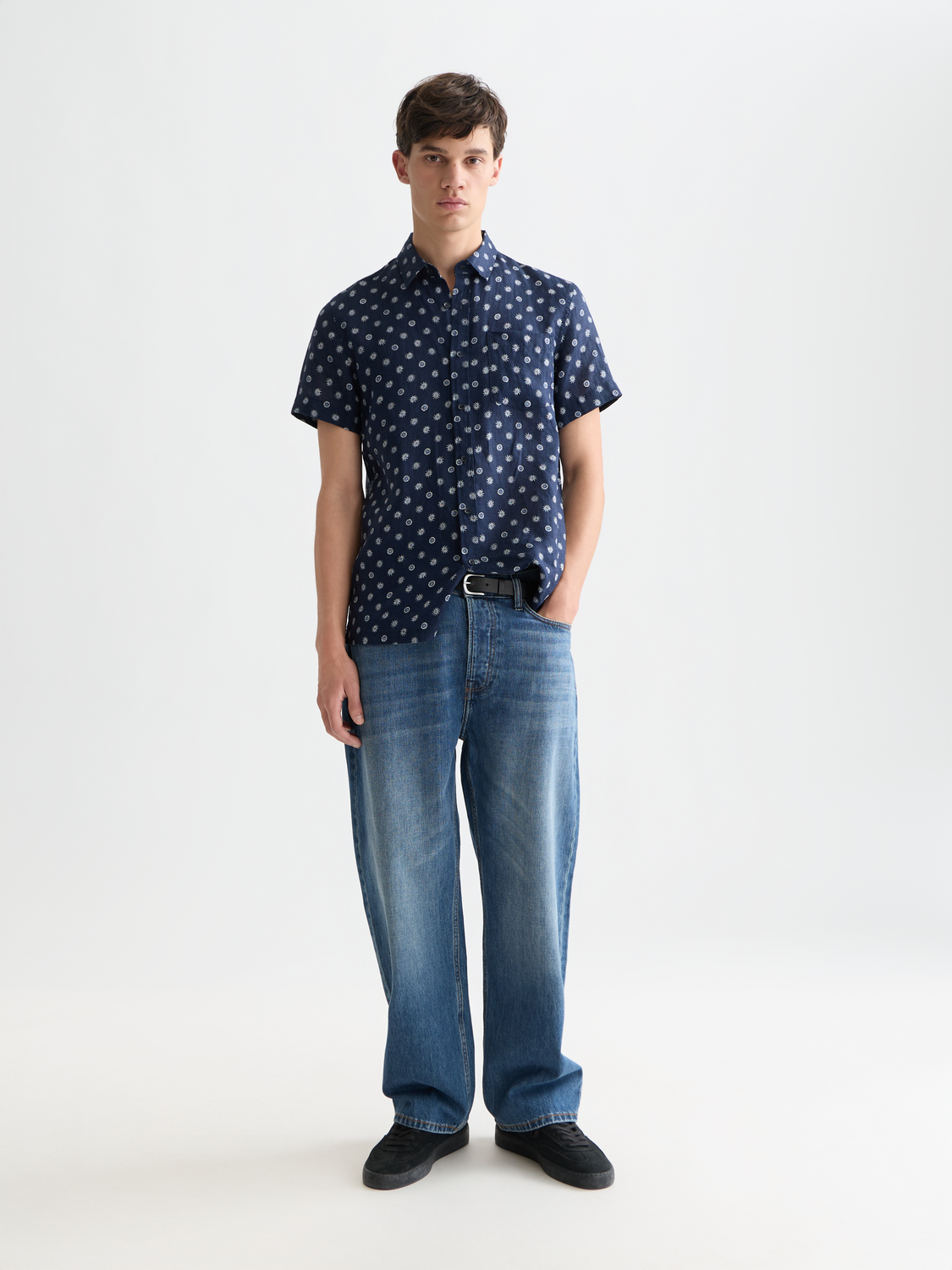 Printed short sleeved linen shirt - Scotch & Soda AU