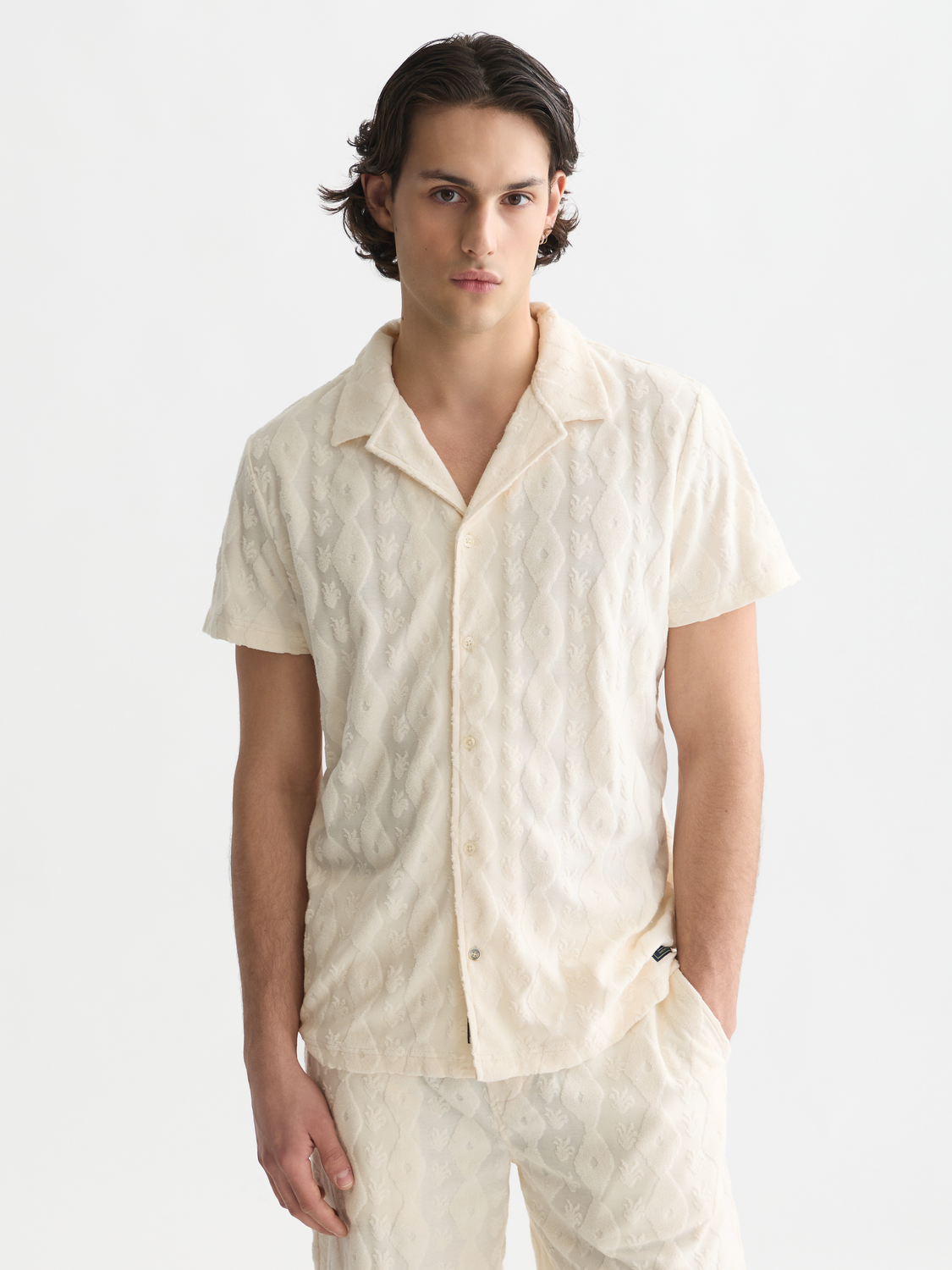 Terry jacquard short sleeved shirt - Scotch & Soda AU