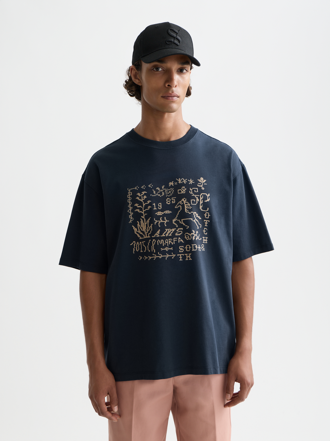 Cross-stitched artwork t-shirt - Scotch & Soda AU