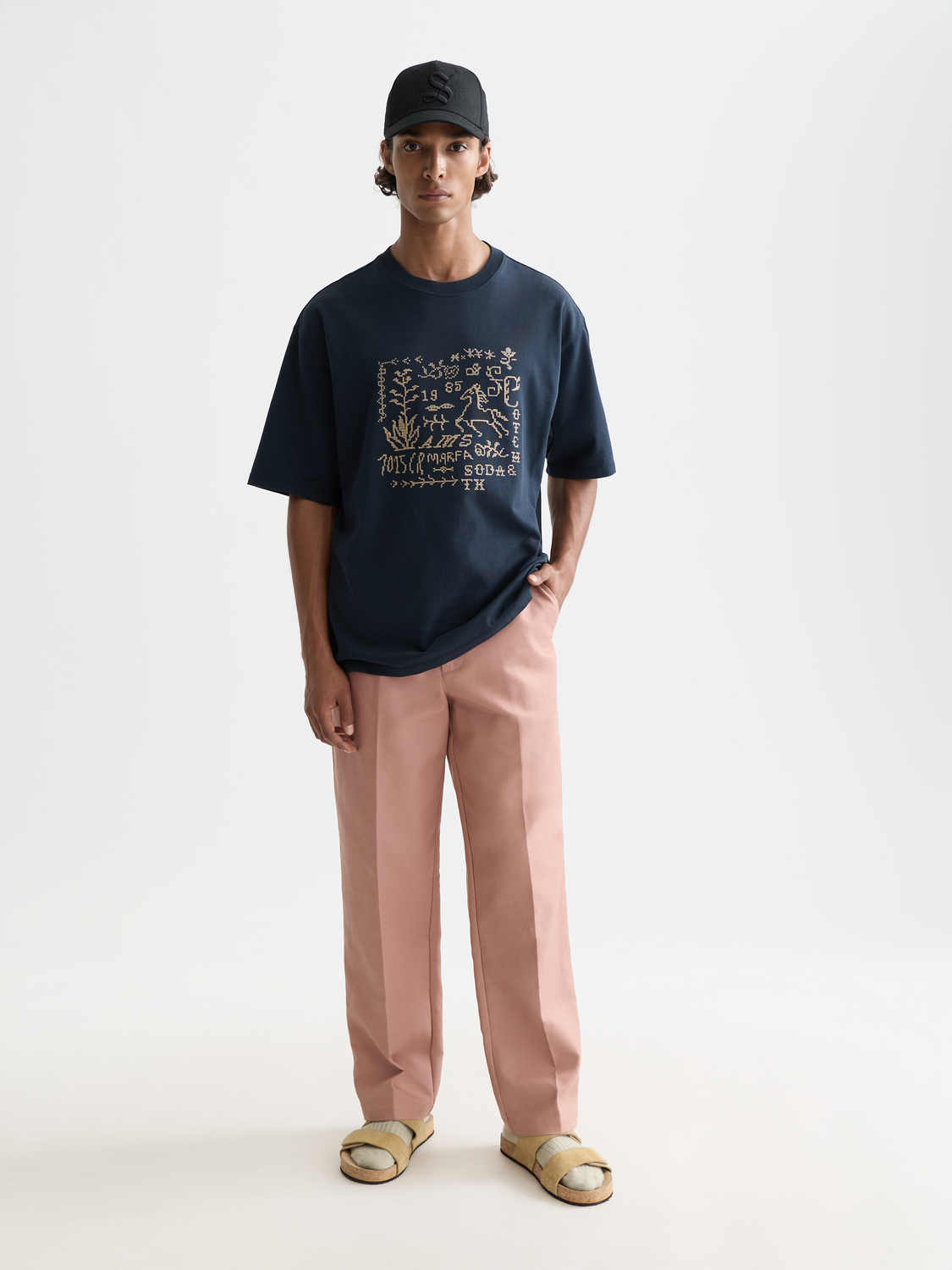 Cross-stitched artwork t-shirt - Scotch & Soda AU