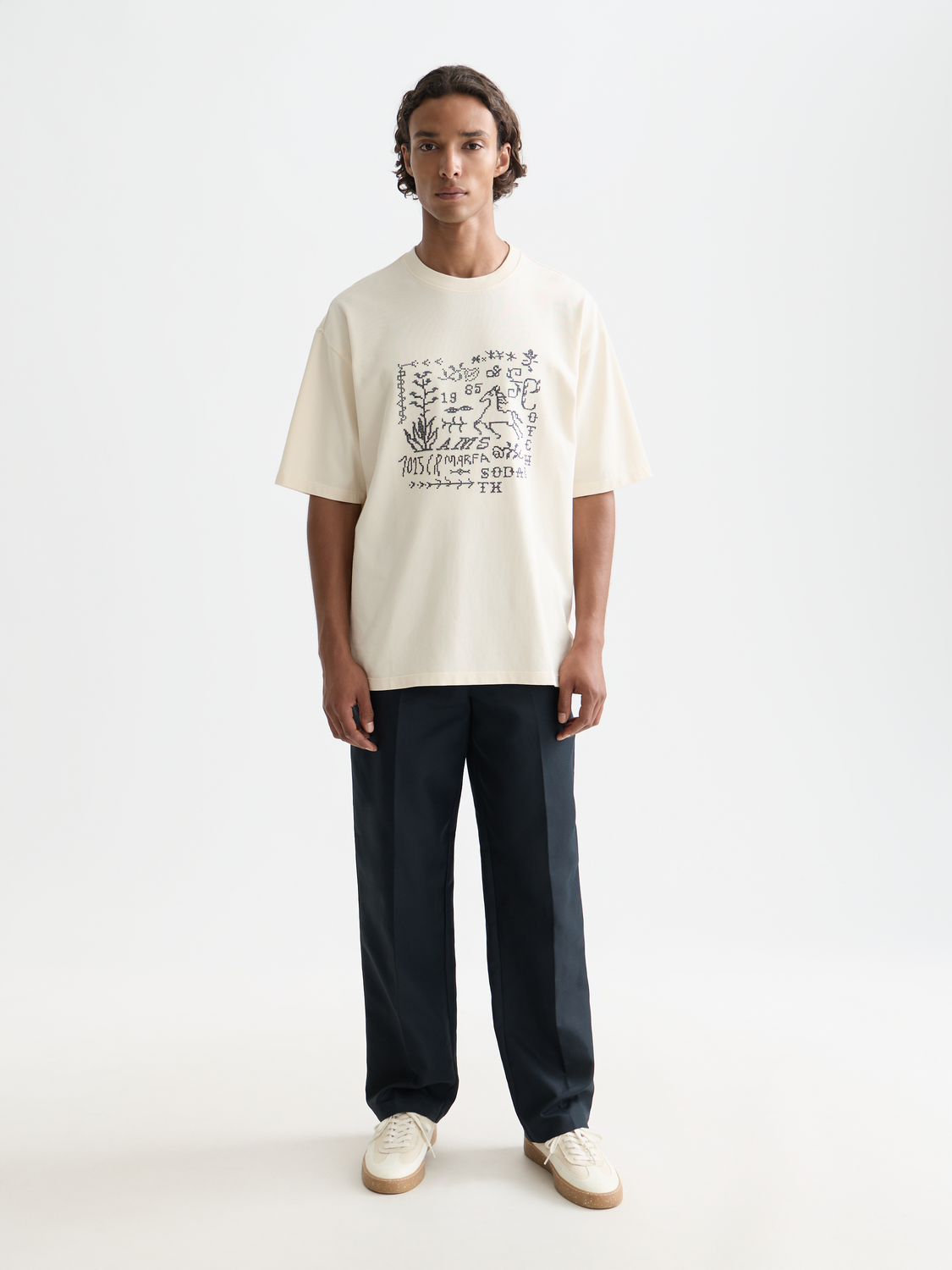 Cross-stitched artwork t-shirt - Scotch & Soda AU