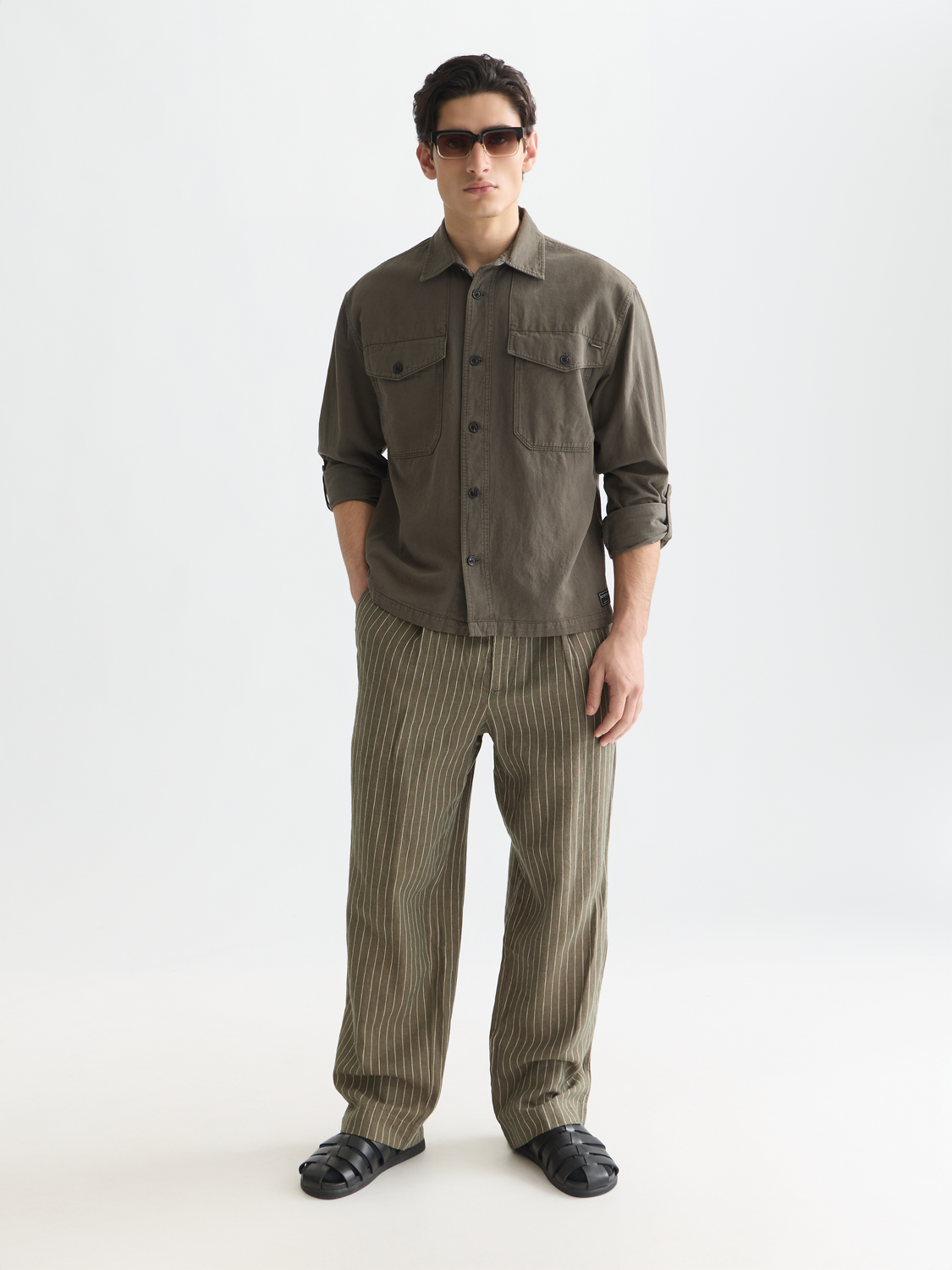 Pleated pinstriped chino - Scotch & Soda AU