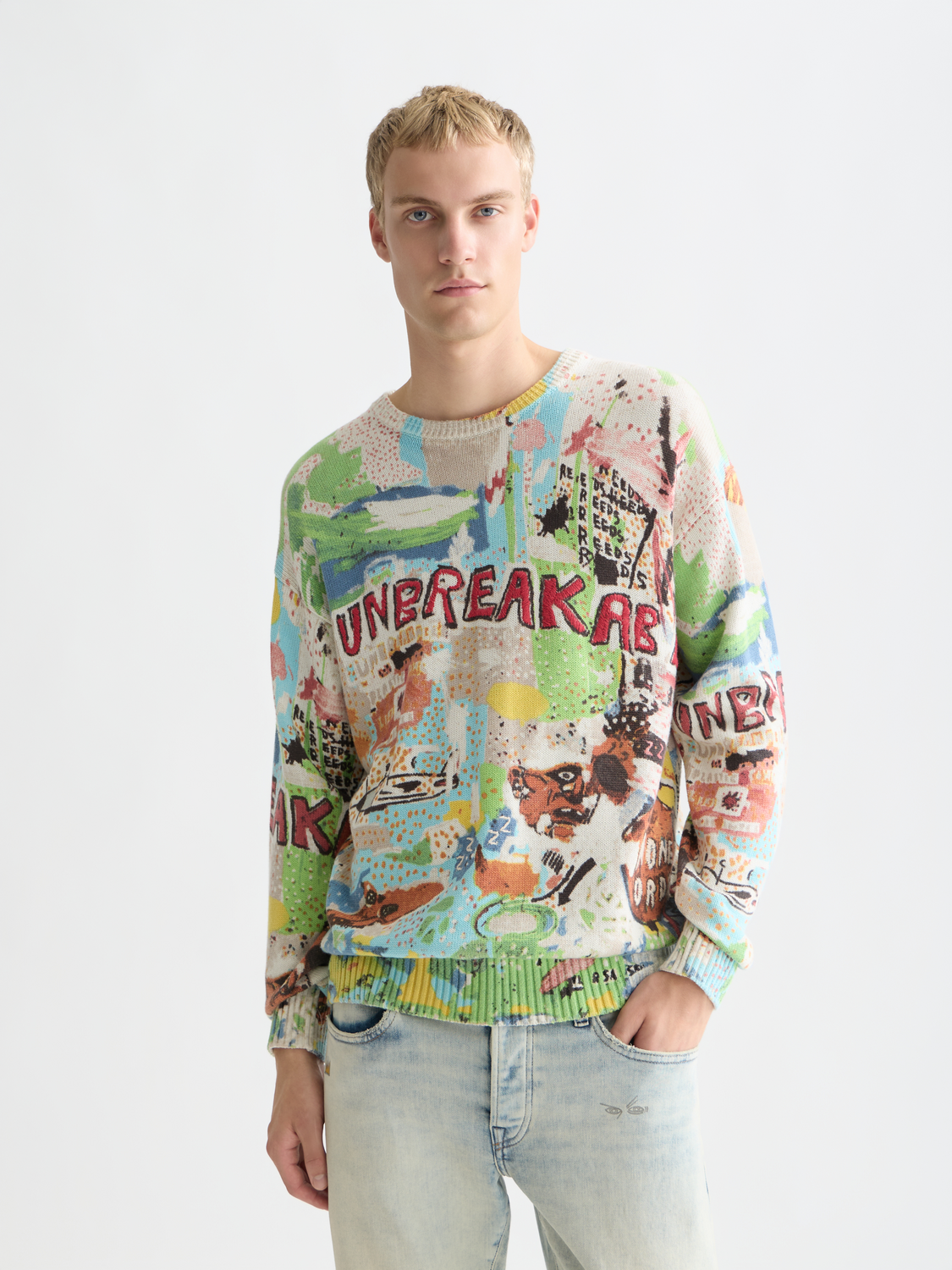 Basquiat loosefit pullover - Scotch & Soda AU