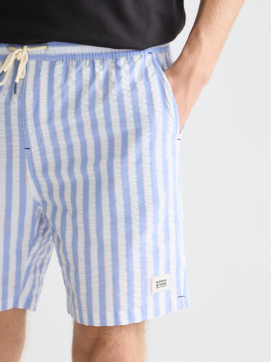 Striped mid-length swimshorts - Scotch & Soda AU