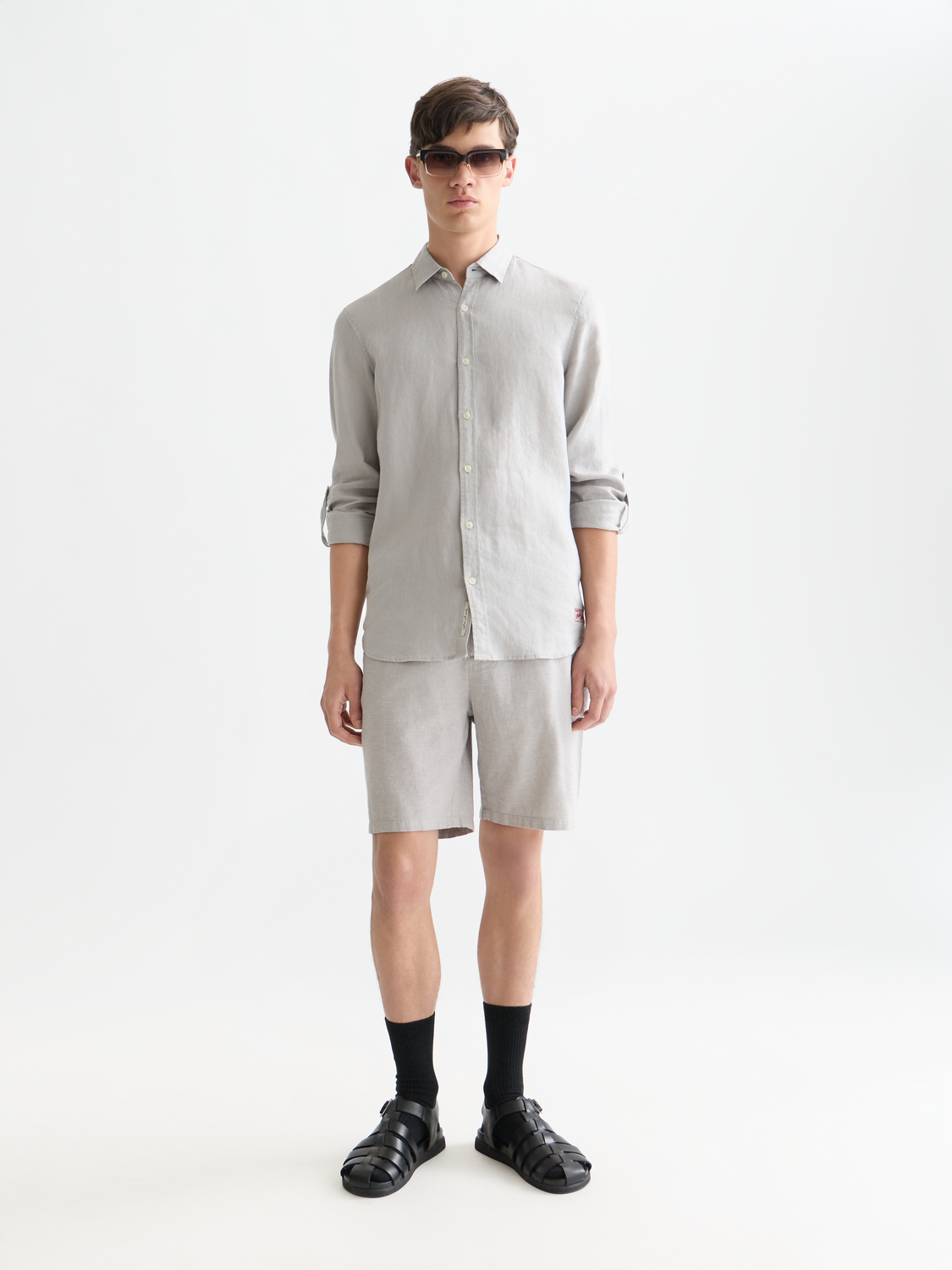 Fave cotton-linen shorts - Scotch & Soda AU