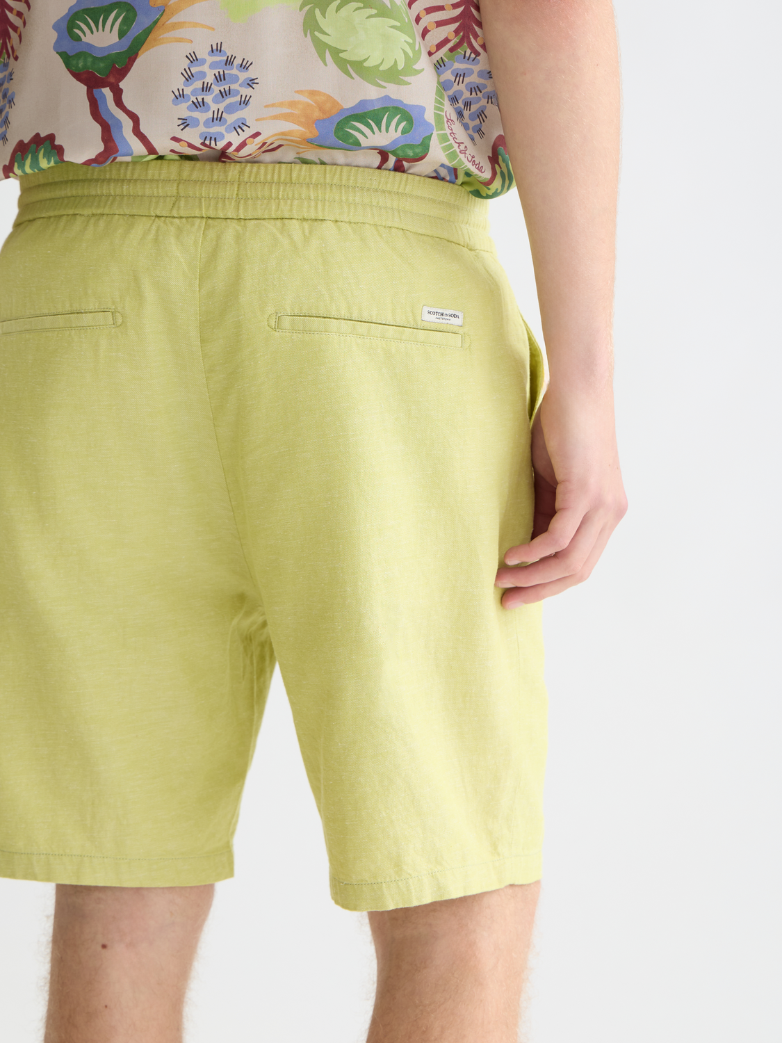 Fave cotton-linen shorts - Scotch & Soda AU