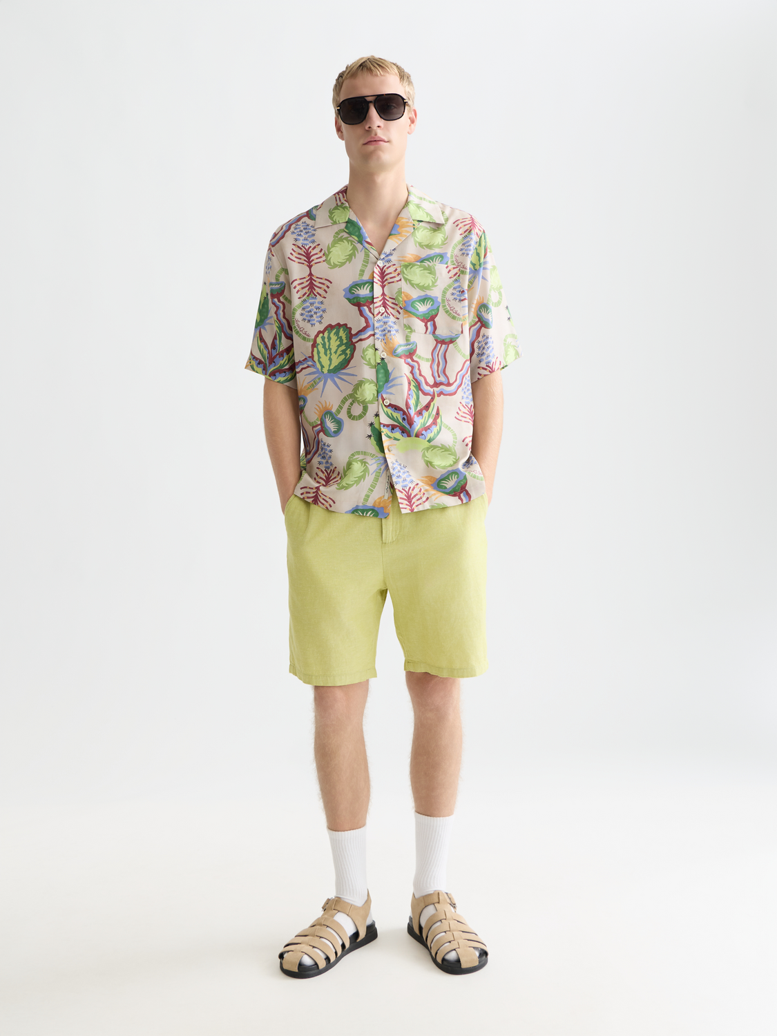 Fave cotton-linen shorts - Scotch & Soda AU