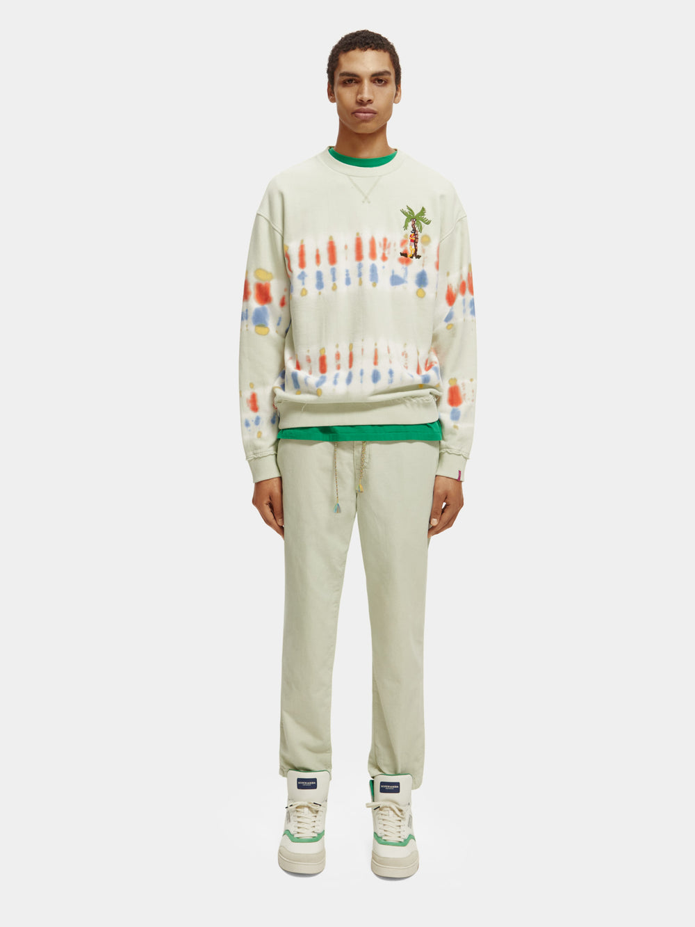 Drift garment-dyed cotton-linen jogger pants - Scotch & Soda AU