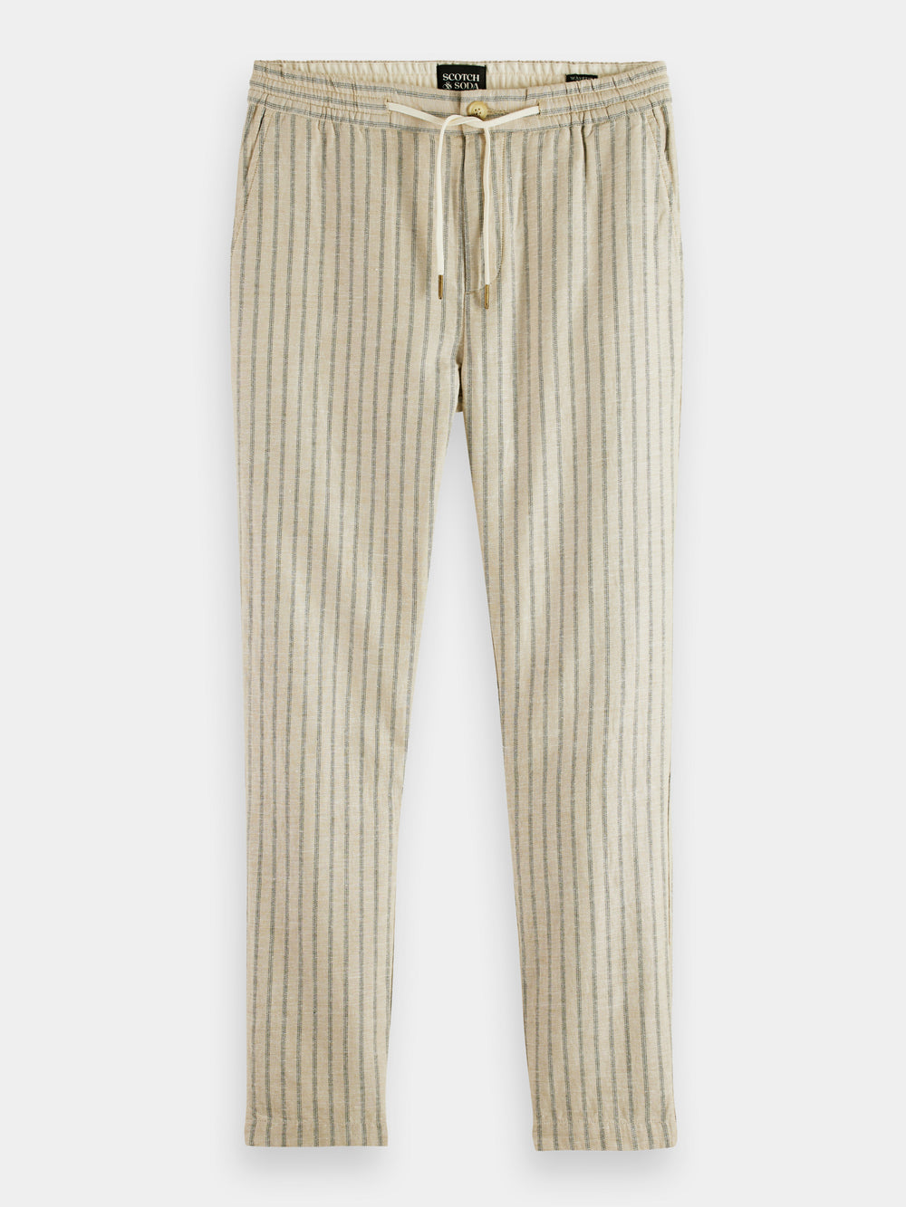 Warren striped linen blend jogger pants - Scotch & Soda AU