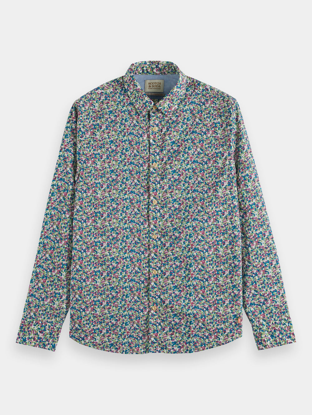 Slim-fit printed poplin shirt - Scotch & Soda AU