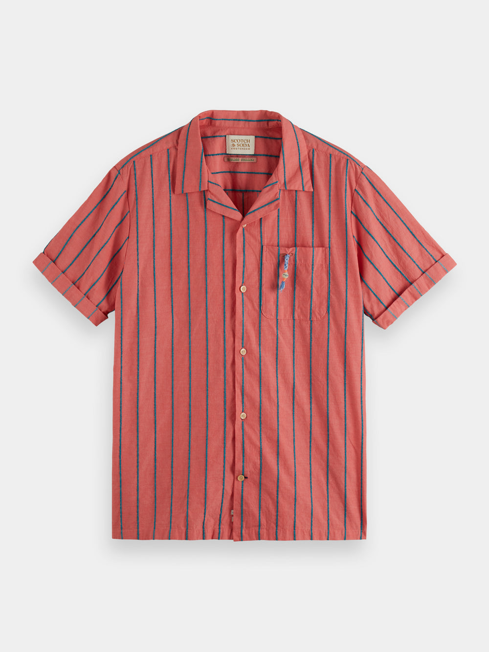 Toweling striped camp shirt - Scotch & Soda AU
