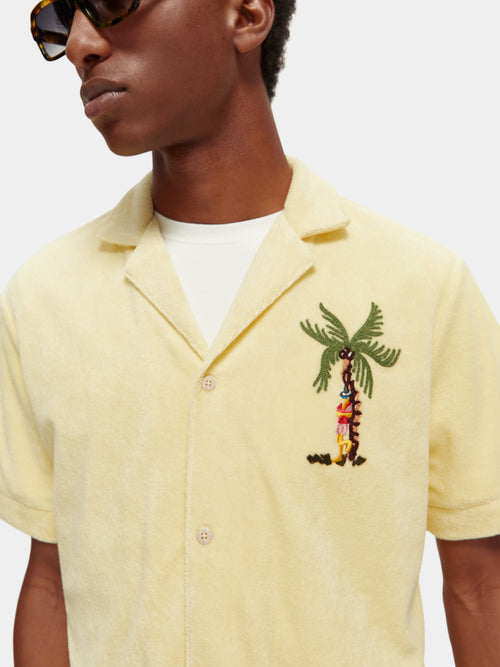 Toweling shirt with embroidery at chest - Scotch & Soda AU