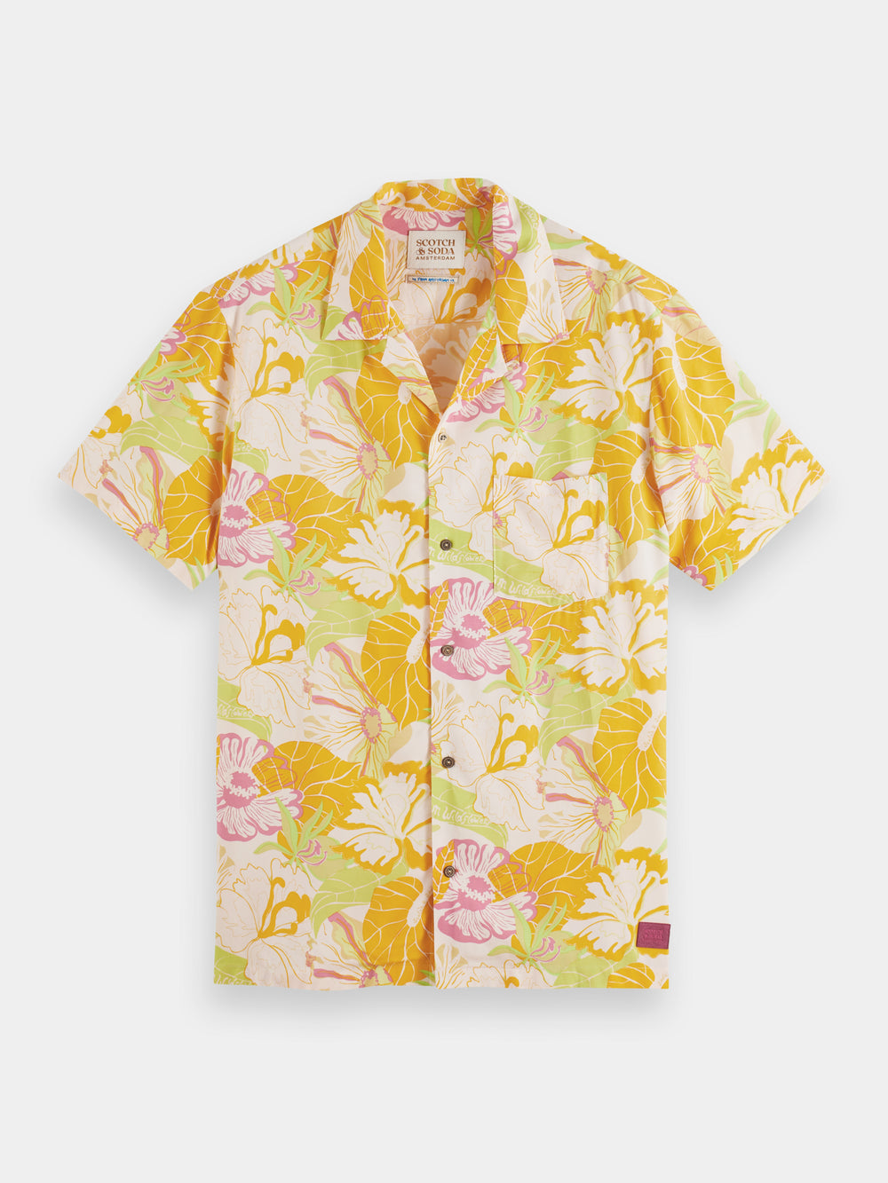 Short sleeve printed camp shirt – Scotch & Soda AU