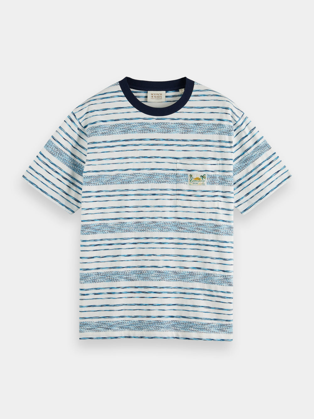 Jersey structured stripe t-shirt - Scotch & Soda AU