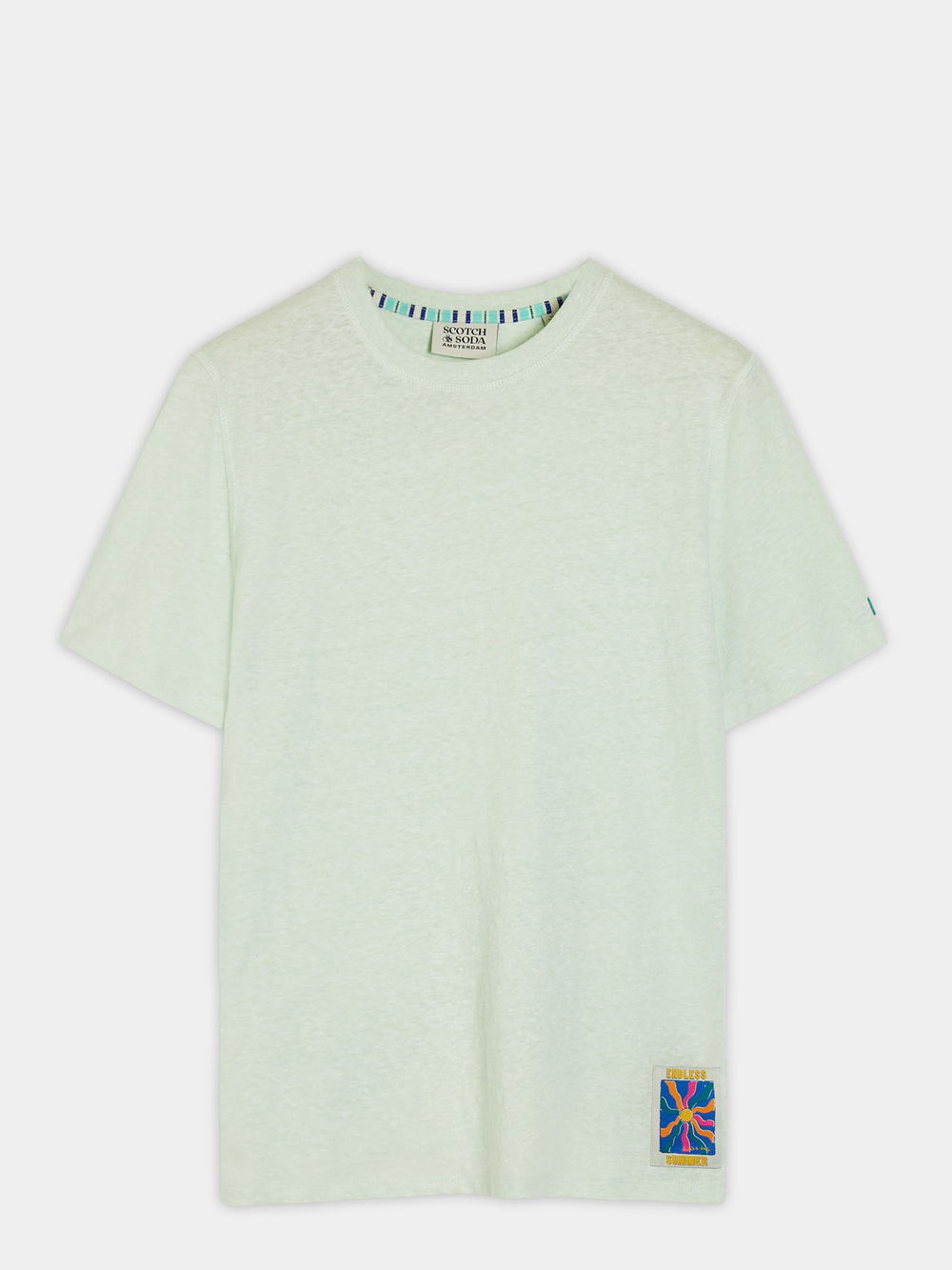Melange t-shirt with chest label - Scotch & Soda AU