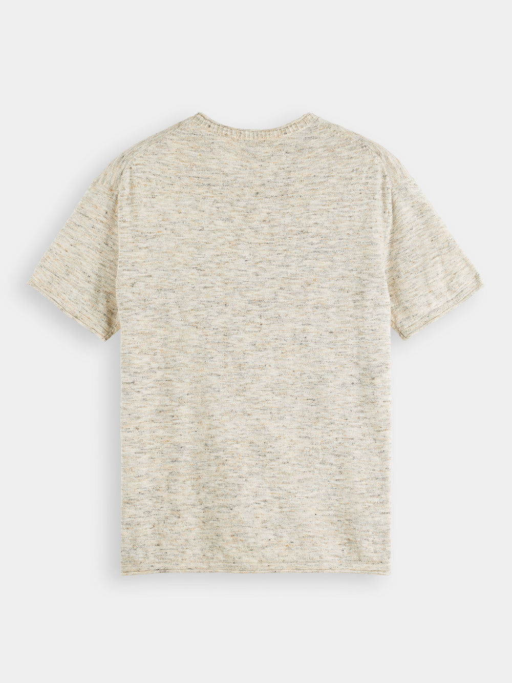 Melange linen blend knitted t-shirt - Scotch & Soda AU