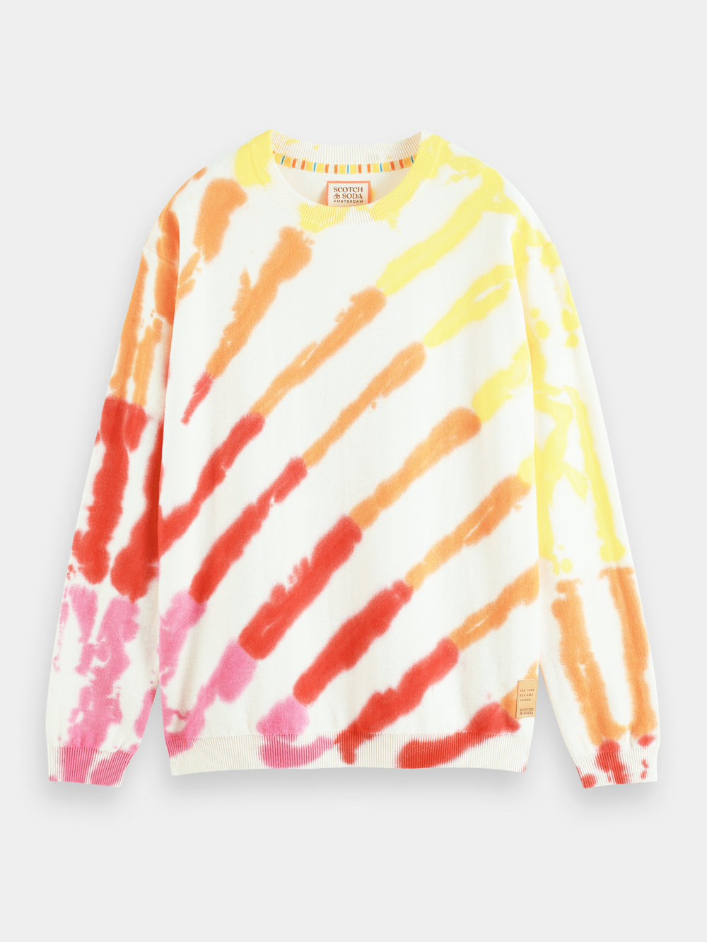 Tie-dye cotton crewneck pullover - Scotch & Soda AU