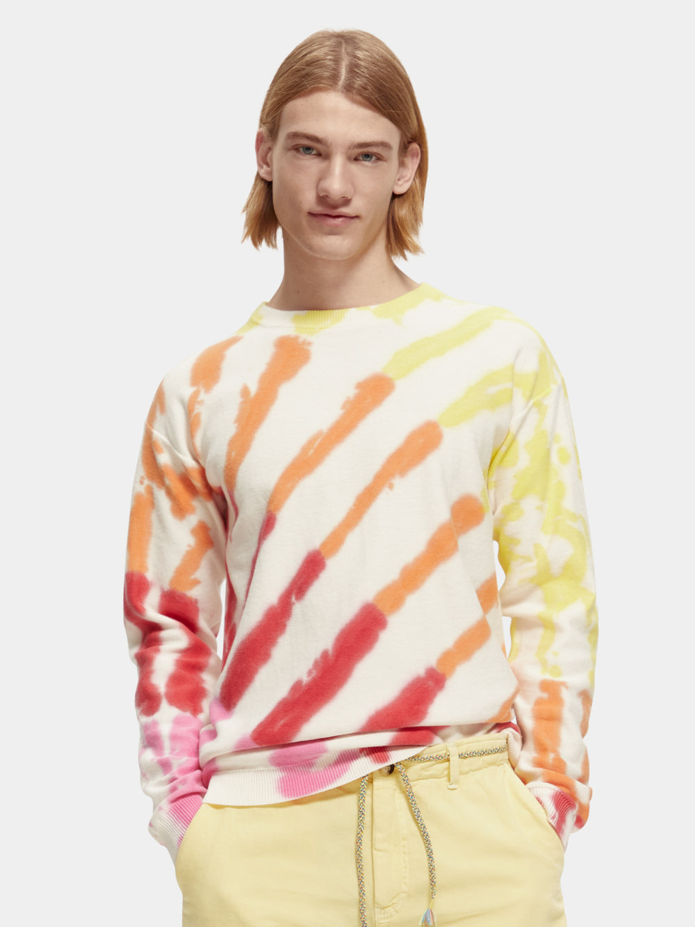 Tie-dye cotton crewneck pullover - Scotch & Soda AU