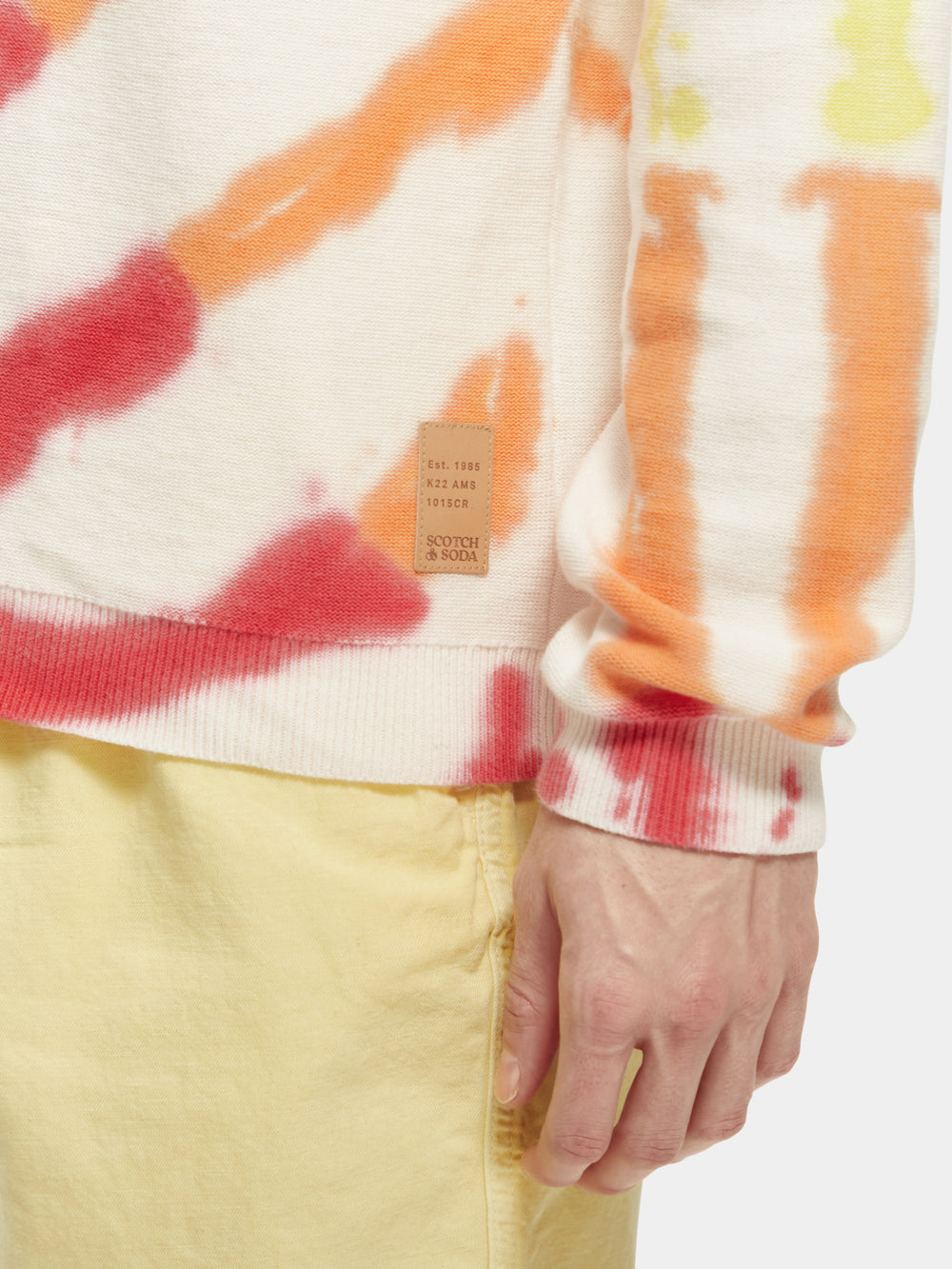 Tie-dye cotton crewneck pullover - Scotch & Soda AU