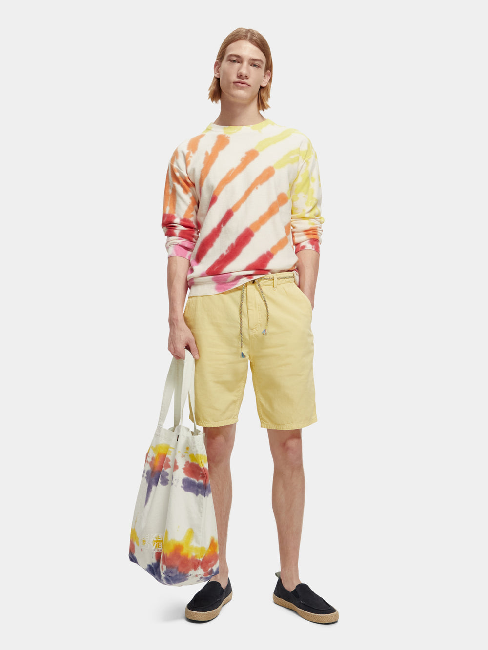 Tie-dye cotton crewneck pullover - Scotch & Soda AU