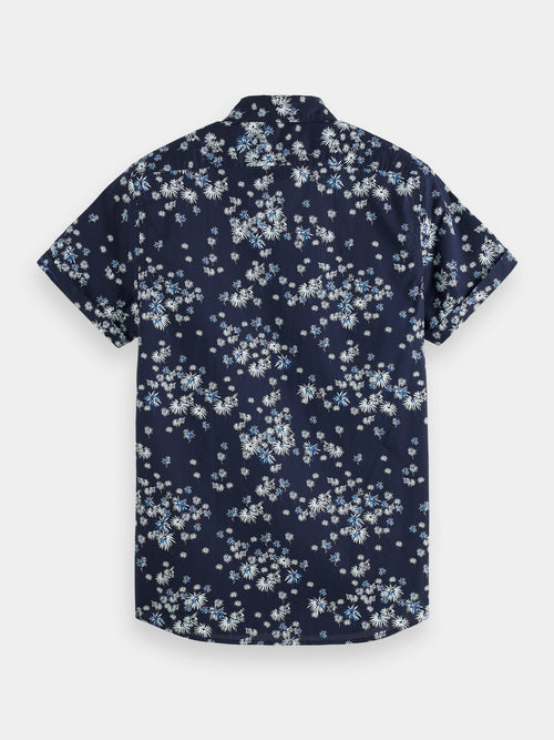 Printed short-sleeved poplin shirt - Scotch & Soda AU