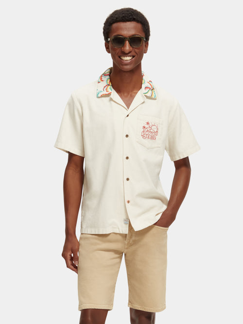 Relaxed-fit shirt with prints and embroideries - Scotch & Soda AU
