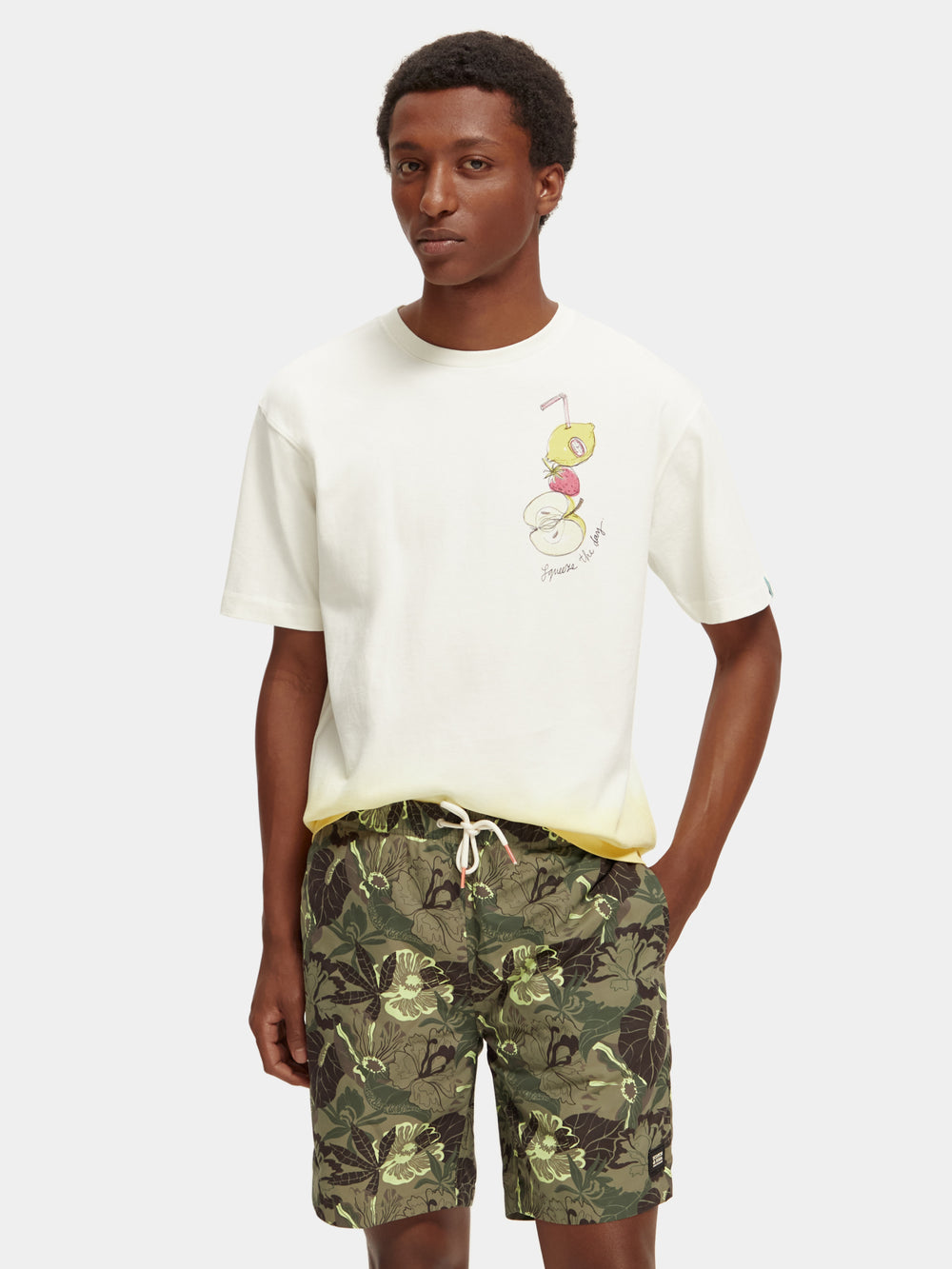 Dip-dyed summer artwork t-shirt - Scotch & Soda AU