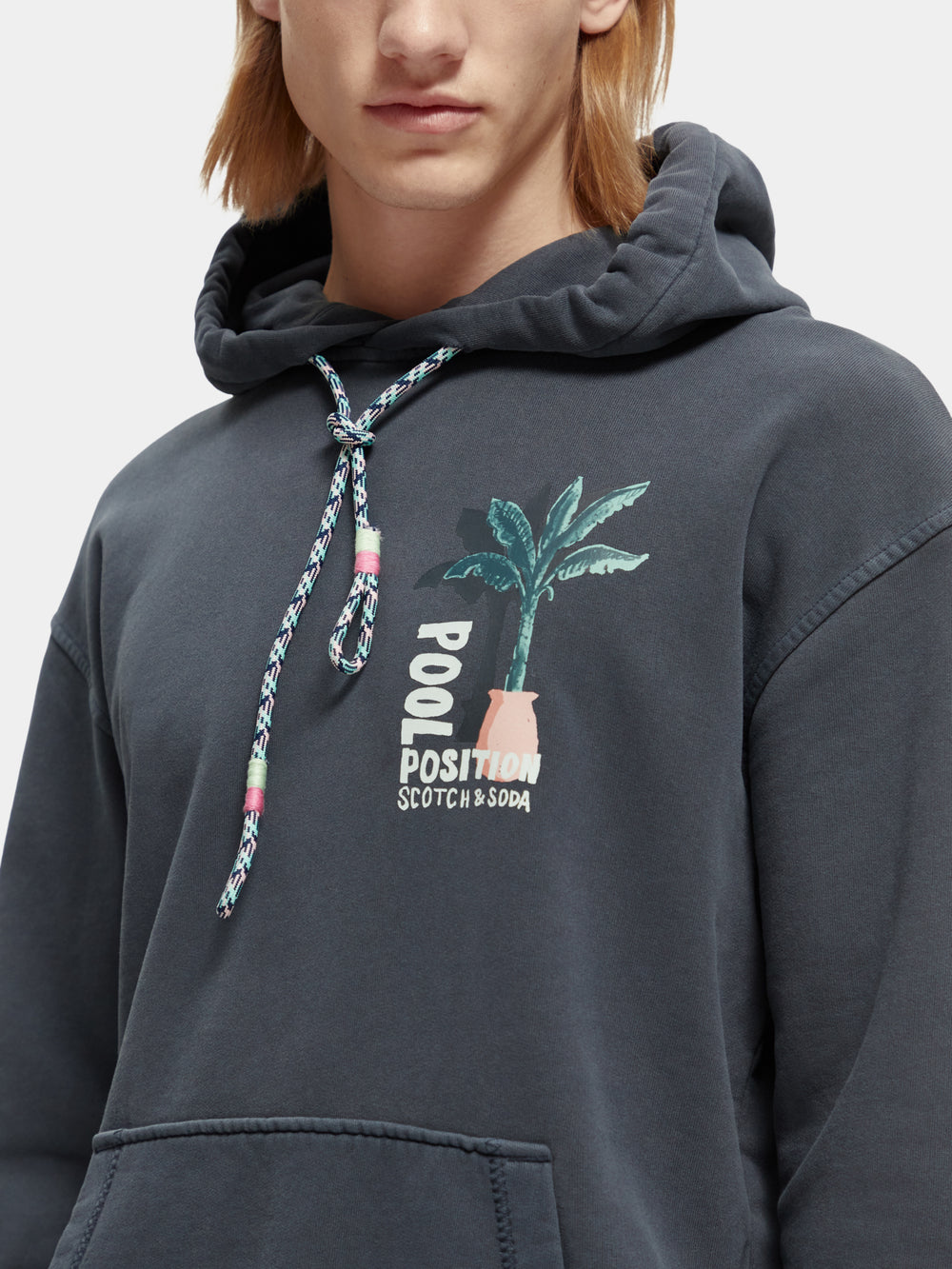Garment-dyed artwork hoodie - Scotch & Soda AU