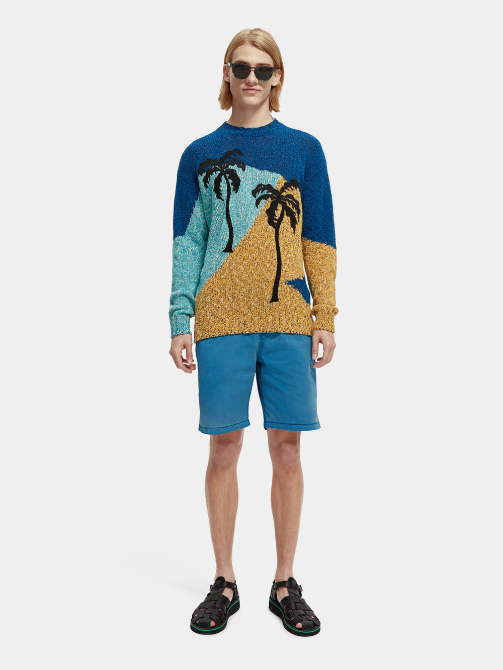 Melange pullover with palm artwork - Scotch & Soda AU