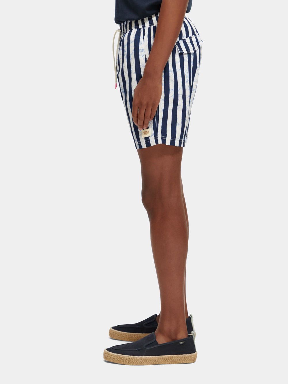 Mid-length Batik stripe printed swimshorts - Scotch & Soda AU