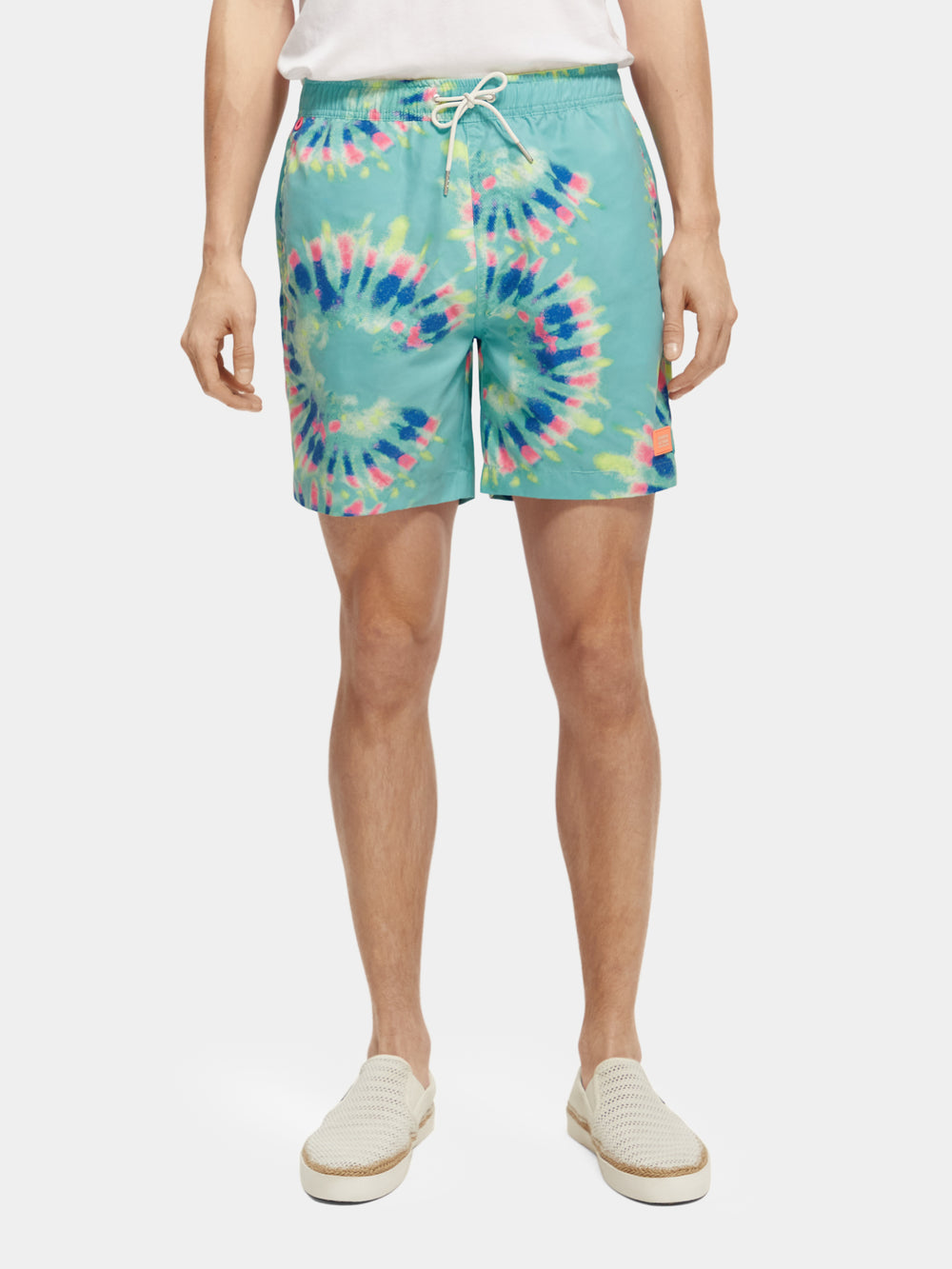 Mid-length tie-dyed printed swimshorts - Scotch & Soda AU
