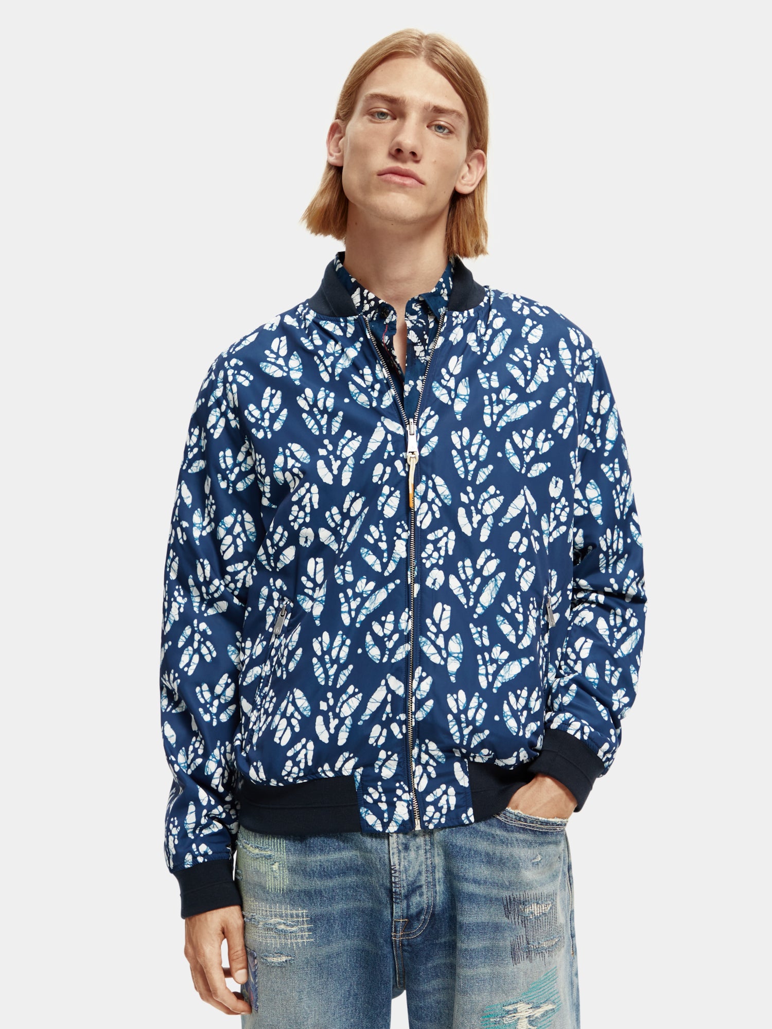 Men's reversible lightweight cotton on sale bomber