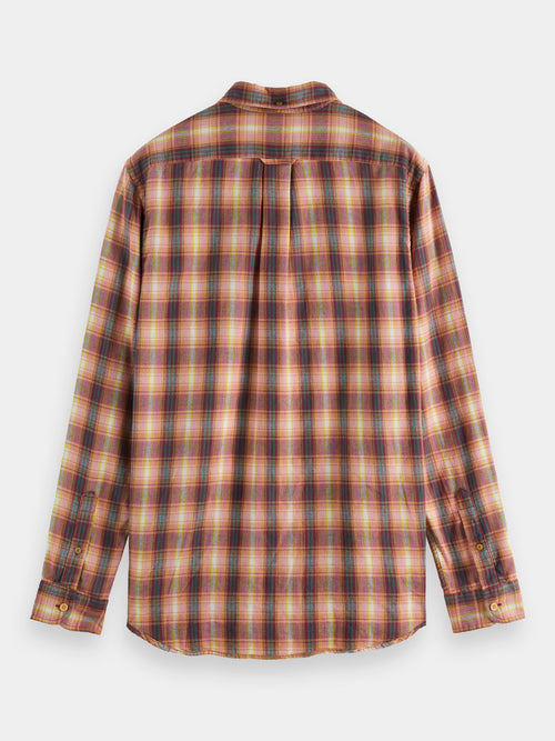 Regular fit checked flannel shirt - Scotch & Soda AU