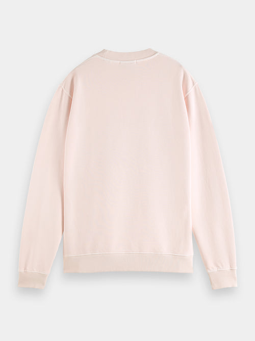 Regular fit garment-dyed graphic crewneck sweatshirt - Scotch & Soda AU