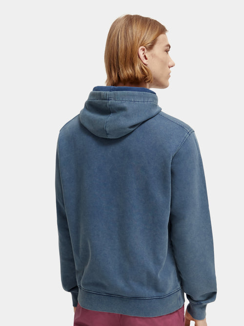 Regular fit garment-dyed graphic hoodie - Scotch & Soda AU