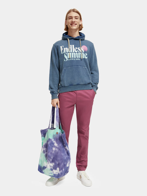 Regular fit garment-dyed graphic hoodie - Scotch & Soda AU