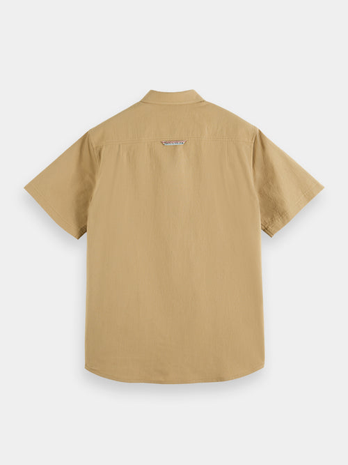 Embroidered organic cotton camp shirt - Scotch & Soda AU